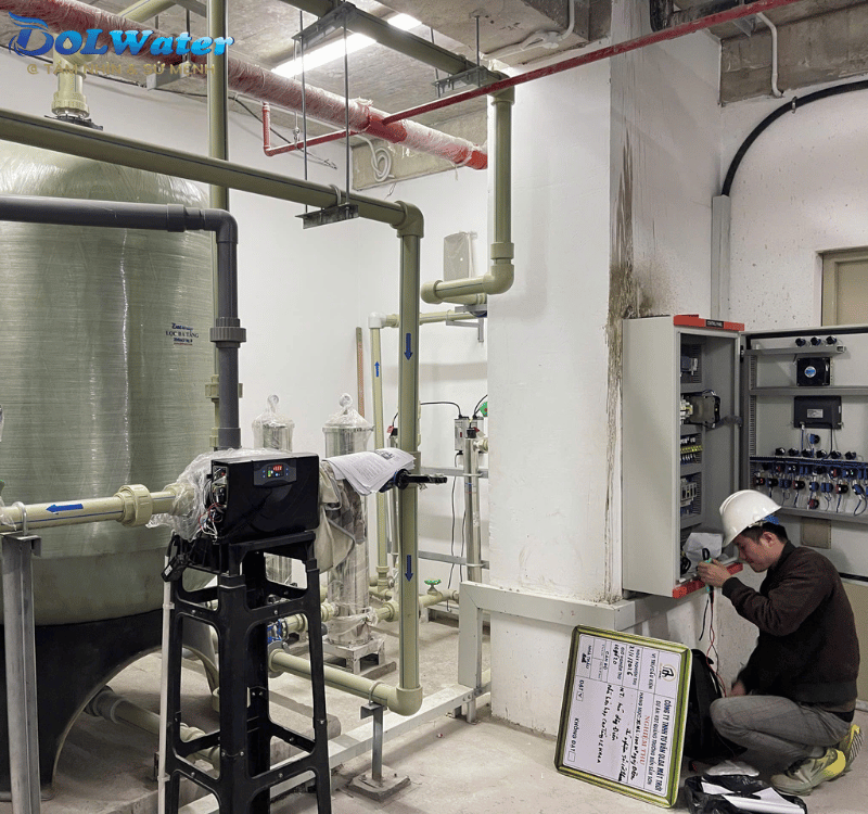 Hệ thống xử lý nước cấp 85m3/ Ngày đêm cho tòa nhà văn phòng.